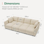 HONBAY Modular Sofa Sectional Sleeper Couch - Image 2