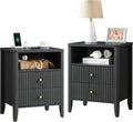 Set of 2 Fluted Nightstands by Fatmok
