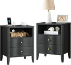 Set of 2 Fluted Nightstands by Fatmok