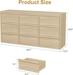 Garvee 9 Dresser for Bedroom, 58.7" Wide Dresser, Freestanding Horizontal Drawer - Image 2