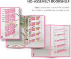4NM Extra Wide 5 Tiers No Assembly Book Shelves, 51.2" H Folding Bookshelf - Image 6