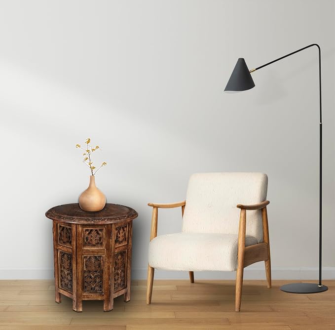 Lightnpro Handcrafted Wooden Round Accent Table - Image 9