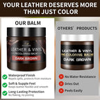 Leather Recoloring Balm and Scratch Repair Kit, Dark Brown Leather Restorer - Image 2