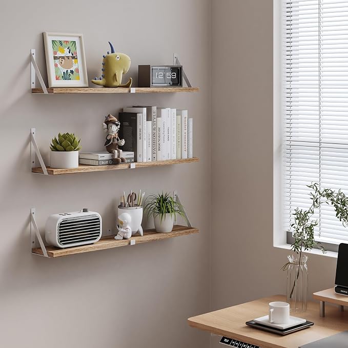 Austin yan Floating Bookshelf ，33inch, Wall Mounted Shelves - Image 5