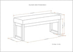 SIMPLIHOME Milltown Large Ottoman Bench - Image 3