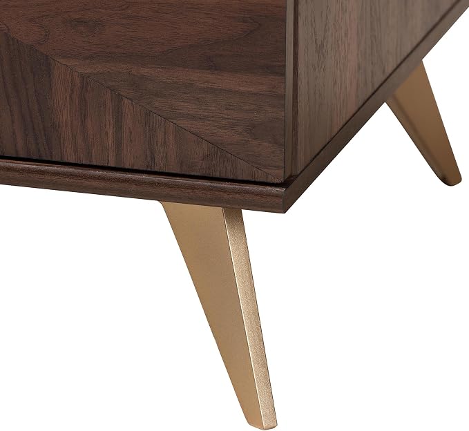 Baxton Studio Graceland Mid-Century Modern Transitional Walnut Brown Finished - Image 9