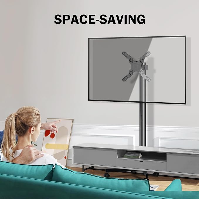 XINLEI Mobile TV Carts, Rotating Rolling TV Stand on Wheels - Image 7