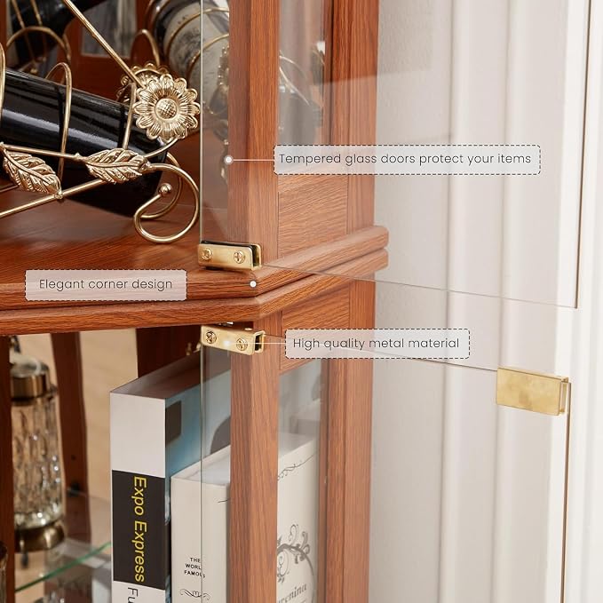 Corner Display Curio Cabinets - Image 3