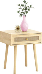Atlantic Loft & Luv Remy Boho Mid-Century Natural Storage Drawer, Finish Rattan - Image 8