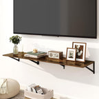 Fun Memories Floating Shelves for Wall, 12 Inch Deep Floating Shelves Set of 2 - Image 2