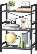 Yoobure Bookshelf Small Book Shelf, Solid Industrial 3 Tier Shelf Bookcase by Yoobure