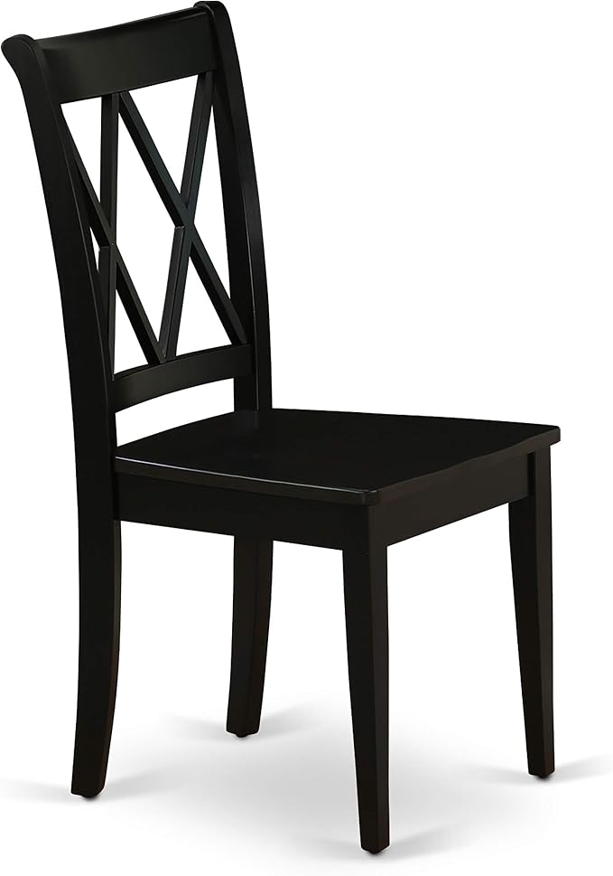 East West Furniture CLC-BLK-W Clarksville Dining Chairs - Image 5
