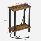 TUTOTAK Small End Table with Charging Station, Narrow Side Table with USB Ports - Image 3