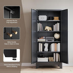 Yizosh Metal Pantry Cabinet, - Image 6