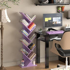 10 Tier Tree Book Shelf, Floor Standing Wood Bookshelf - Image 7