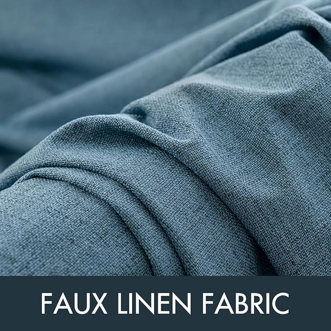 MIULEE 90 Inches Linen Texture Curtains - Image 5