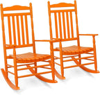 VINGLI Wooden Rocking Chair Outdoor, Patio Rockers by VINGLI