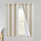 NICETOWN Linen Blackout Curtains 45" Long by NICETOWN