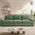 TEKAMON 100" Modular Sofa with Seats Storage, Comfy 3-Seater Chenille Fabric by TEKAMON