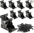 8 Pack Folding Brackets for Table Bed Leg Feet, Self-Lock Hinge Hardware by NICAVKIT