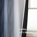 Navy Blue and Greyish White Blackout Curtains - Image 5