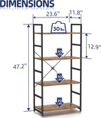 NUMENN 4 Tier Bookshelf, Tall Bookcase Shelf Storage Organizer, Modern Book - Image 3