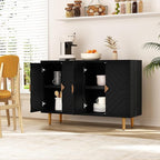 HLR 48" Accent Cabinet with 4 Doors and Shelves, Modern Sideboard Buffet - Image 6