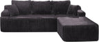 Hobestluk Modular Sectional Sofa Couches L-Shape Couch 3 Seat Modular Sofa - Image 8