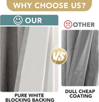 H.VERSAILTEX Linen Blackout Curtains 84 Inches Long, 100% Absolutely Blackout - Image 3