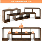 Tangkula 3 Pieces Console TV Stand, Free-Combination Entertainment Center - Image 5