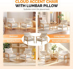 VINGLI Mid-Century Modern Cloud Accent Armchairs Set of 2 - Image 8