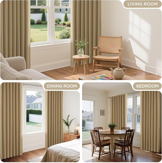 Joydeco White Blackout Curtains 96 Inches Long - Image 8
