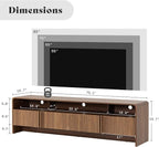 AMERLIFE 70" Fluted Wood TV Stand - Image 2