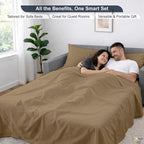Cottington Lane Sleeper Sofa Sheets Full Size, 4 Piece Premium Quality 100% - Image 6