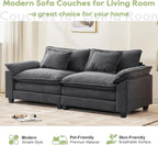 Oprisen 86" Modular Sectional Sofa, Comfy Cloud Couch Sectional Sofa - Image 7