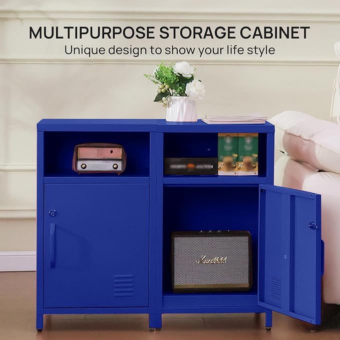 ALBAD Compact Metal Nightstand - Image 7