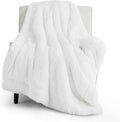 Bedsure GentleSoft Fuzzy Sherpa Faux Fur Twin Blanket White Cozy Gifts by Unknown