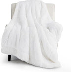 Bedsure GentleSoft Fuzzy Sherpa Faux Fur Twin Blanket White Cozy Gifts by Unknown
