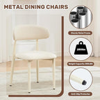 UVV Dining Chairs Set of 8, Metal Kitchen Chairs - Image 8
