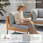 Aoxun Patio Furniture Set, 5 Piece Outdoor Sectional Sofas - Image 3