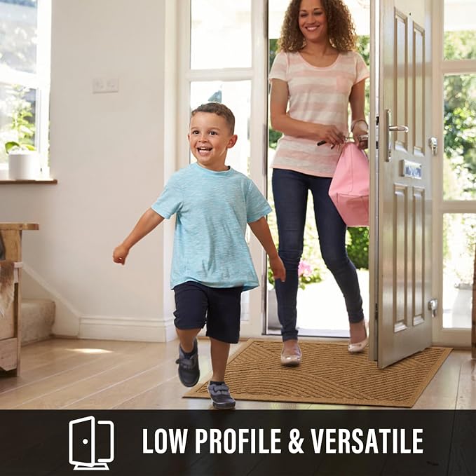 Sturdy Front Door Mat, Absorbent Muddy Dirt Resist Welcome Door Mats Outdoor - Image 3