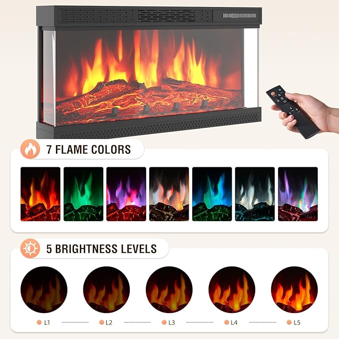 98" Farmhouse TV Stand with 36" Fireplace - Image 3