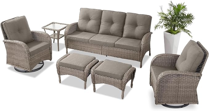 Belord 6 Pieces Wicker Patio Furniture Set - Image 3