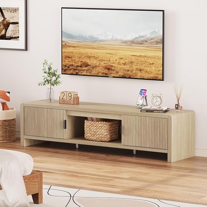 FATORRI TV Stand for TVs up to 75/65/55 Inch, Wood Entertainment Center - Image 6