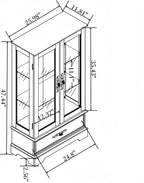 Lighted Glass Curio Display Cabinet - Image 5