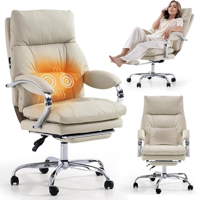 LEAGOO Massage Heated Office Chairs by LEAGOO