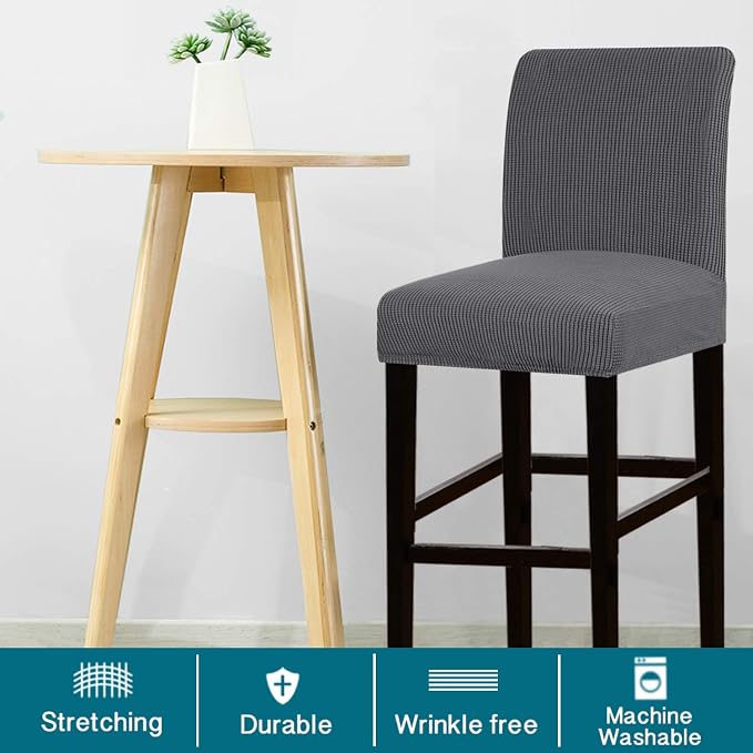Turquoize Stretch Bar Stool Cover Counter Stool Pub Chair Slipcover - Image 2