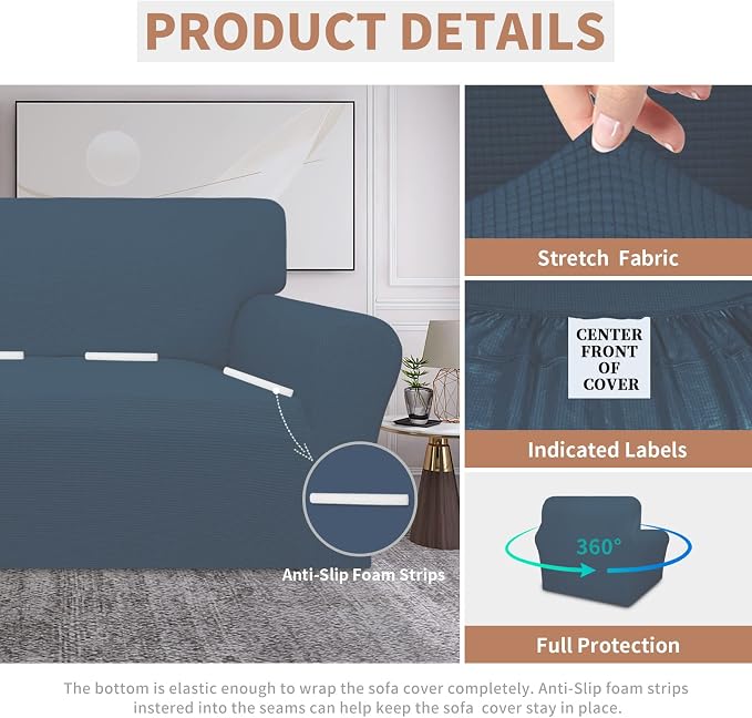 Easy-Going 100% Waterproof Chair Couch Cover, Stretch Jacquard Sofa Cover | - Image 4