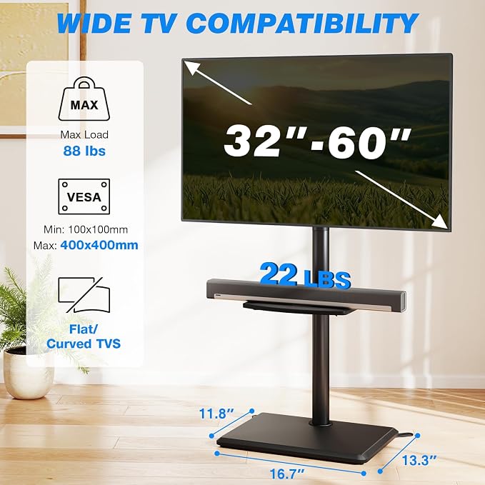 Rfiver Swivel Floor TV Stand - Image 6