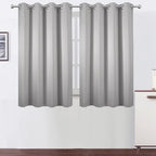 Light Grey Blackout Curtains 52 x 54 Inch Length/Set of 2 Curtain by Lemomo
